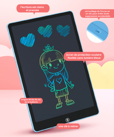 Tablette à dessin pour enfants, outils de peinture éducatifs, tableau d'écriture