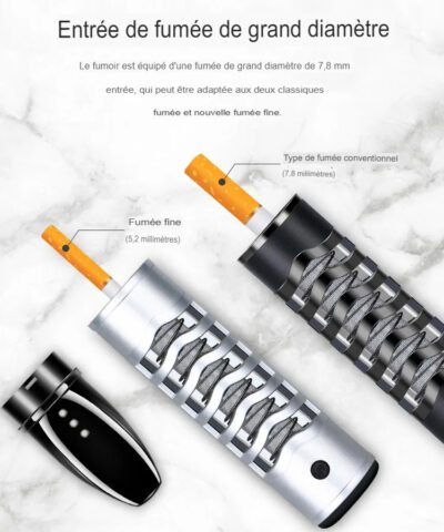 Porte-cigarette avec allume-cigare USB