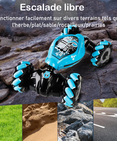 Voitures RC contrôlées à la main, rotatives double face
