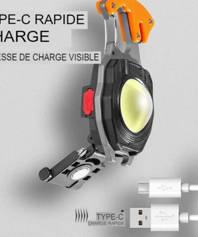 Lampe de poche porte-clés multifonction