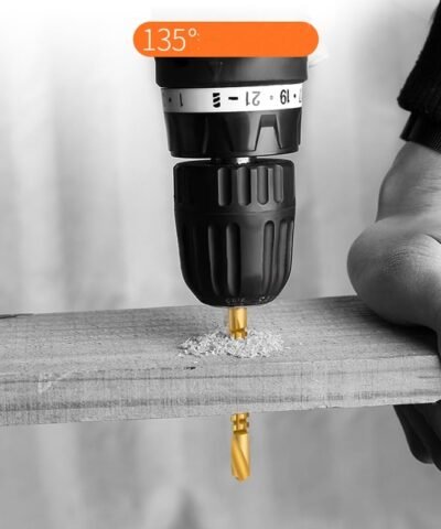 Foret perceuses hélicoïdaux en Titanium, accessoires pour outils électriques (6 pièces)