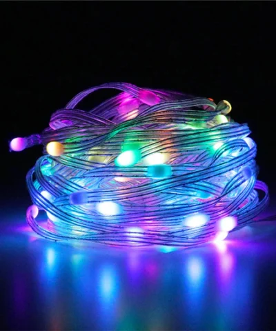 Lumières colorées à détection de mouvement avec commande 5 métre