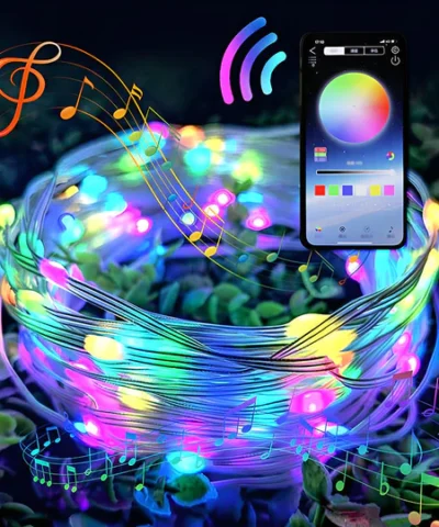 Lumières colorées à détection de mouvement avec commande 5 métre