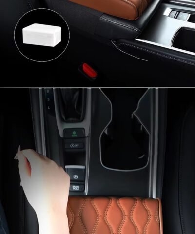 Coussin d'accoudoir avec porte-mouchoirs protecteur