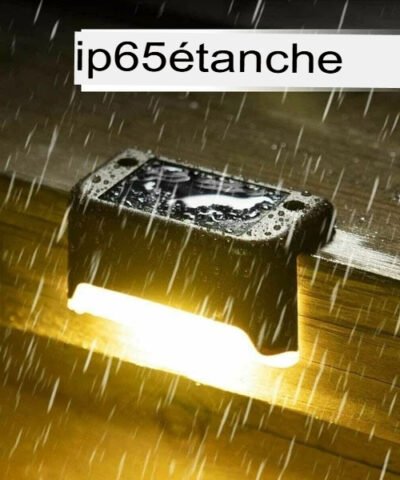 Pack de 4 pièces Lampes solaires d'extérieur étanches pour terrasse