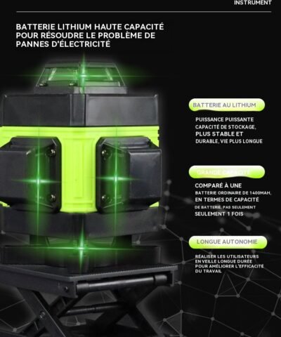 Kit de système laser rotatif autonivelant intérieur ou extérieur