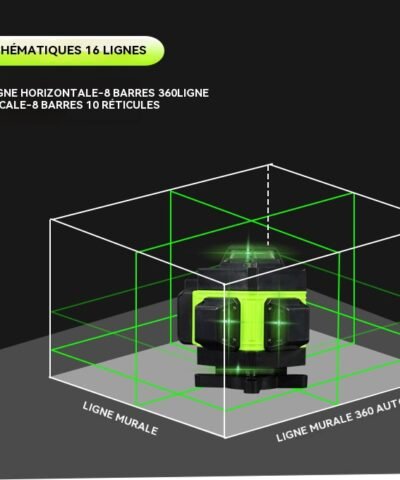 Kit de système laser rotatif autonivelant intérieur ou extérieur