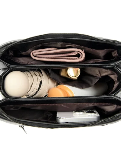 Sac à bandoulière et à bandoulière tendance en cuir PU pour femme