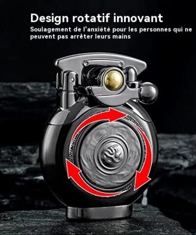 Briquet à essence mécanique à clapet coupe-vent