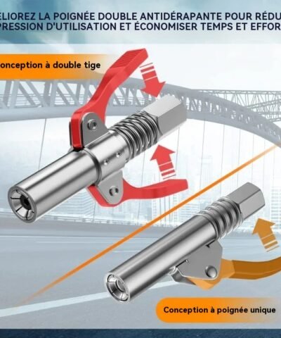 Buse de graisse rapides haute pression en acier inoxydable