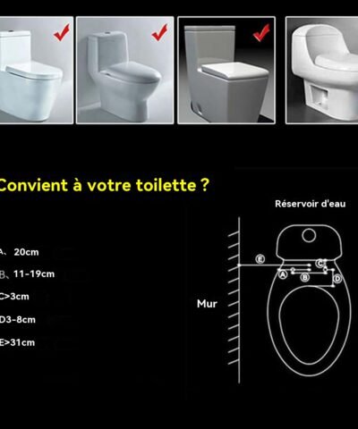 Bidet de toilette intelligent, double buse autonettoyante