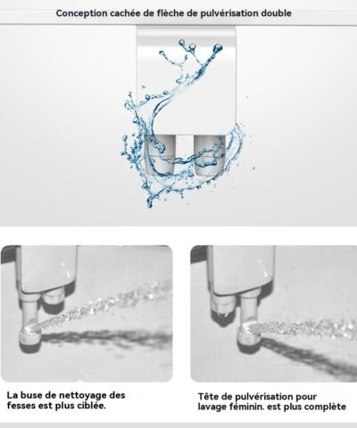 Bidet de toilette intelligent, double buse autonettoyante