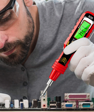 Testeur de tension sans contact avec écran LCD